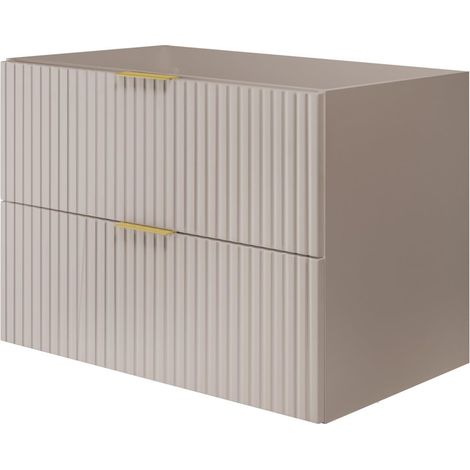 Mobile lavabo, Cashmere, 80 x 57 x 46 cm, maniglia oro, senza piano (1/5)