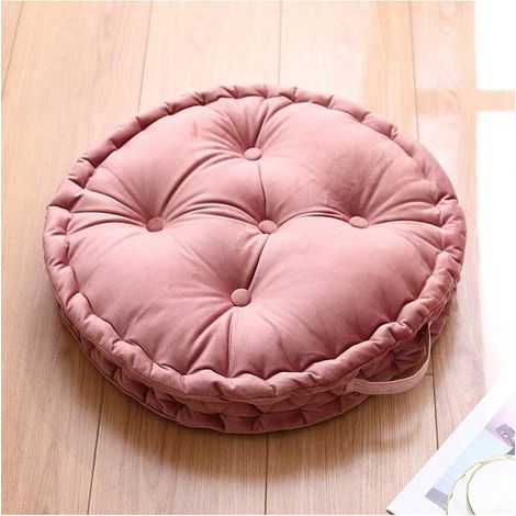 Coussin rond moelleux avec poignée, pouf de sol pour tatami, coussin décoratif mignon pour canapé, bureau et chaise, assise épaisse confortable (1/4)