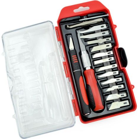 Coines D'Artisanat Professionnelles Ensemble 16 Pcs Coines Pour Art Hobby Scrapbooking Sculpture Comprend Une Balade A Bœuf A Point Fine Stocil, 16 Pcs (1/5)