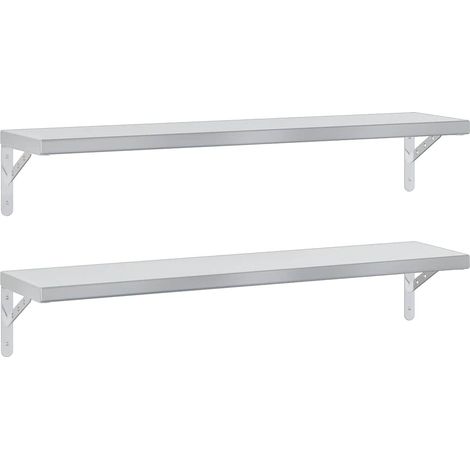 Maison Exclusive - Wandregale 2 Stk. 100x23,5 cm Silbern Edelstah
