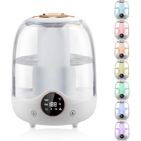 3L Luftbefeuchter für Schlafzimmer, Top-Fill mit Nachtlicht, Leiser Luftbefeuchter für Baby