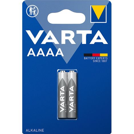 Pile Varta Aaaa - Lr61 (EMBALLAGE 2 Unit)  Ø7,9x41,9mm (1/2)