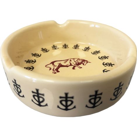 Cendrier en Céramique 10 cm Décor Taureau Camargue (1/2)