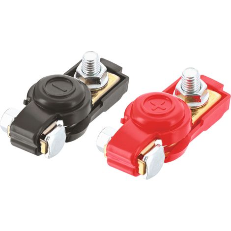 Jeu de 2 cosses isolées rouge et noire diamètre interne 16-18mm (1/5)