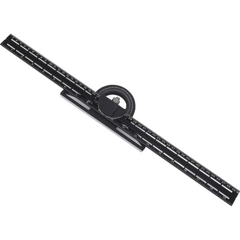 Équerre combinée 20 pouces, rotation à 360 degrés, alliage d'aluminium, règle d'angle coulissante (1/5)