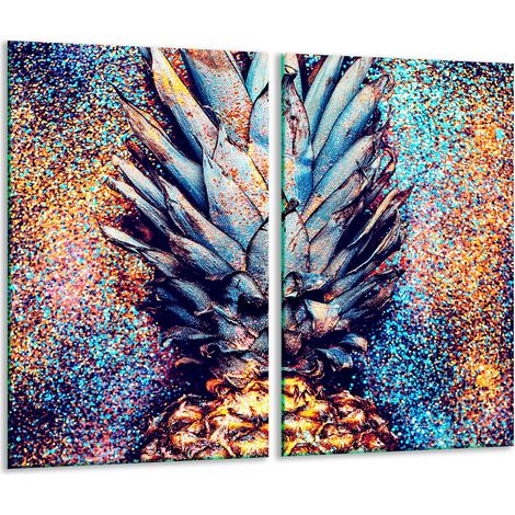Schneidebrett aus Glas, 2x 30x52 Ananas (1/5)