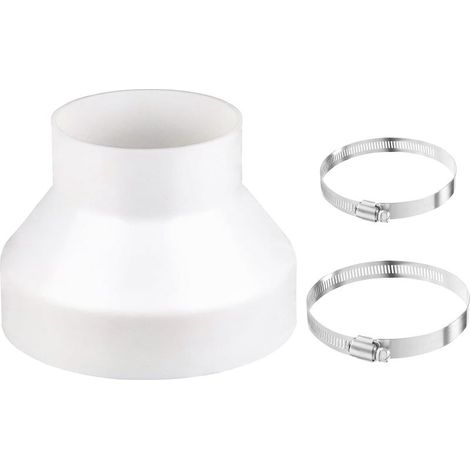 Adaptateur De Tuyau D'évacuation De 150 Mm À 100 Mm, Avec 2 Colliers De Serrage De 150 Mm, 100 Mm, Réducteur De 150 À 100 Mm Pour Ventilateur De Tuyau, Tuyau D'évacuation D'air 100 Mm 150 Mm (1/5)