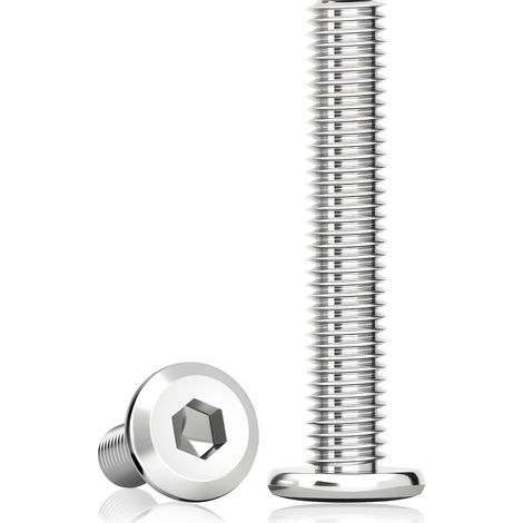 Lot de 50 vis à tête plate M6x40 mm, inox six pans creux (1/5)