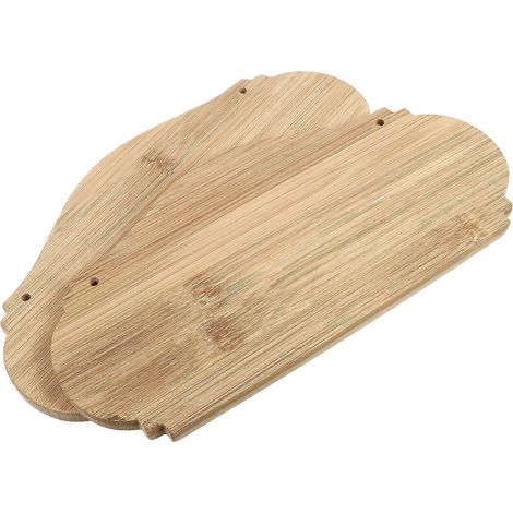 Plaque murale en bambou brut pour porte d'entrée, à faire soi-même, pour la famille, les amis et les artistes (25 x 12,5 x 1 cm, lot de 2). (1/5)