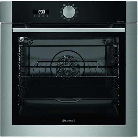 Brandt – BOP7534X – Four traditionnel multifonction 73L pyrolyse inox – 9 modes de cuisson dont 3 vapeur OptiSteam – Nettoyage rapide 39 min