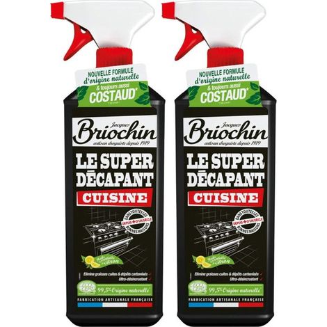Lot de 2 produits nettoyant - Pour cuisine - Super décapant - Naturel - Briochin