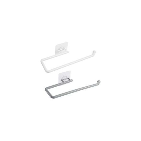 Toilettenpapierhalter, Handtuchhalter, Ablage, Stange, Schrank, Kleiderbügel, Badezimmerregal, Toilettenpapierhalter, 1 Stück (kurz, weiß) - Crezuo