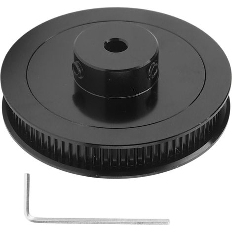 Synchronous Wheel 80T 5mm GT2 Timing Belt Pulley Alloy Steel for 3D Printer CNC Lathe Black