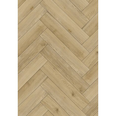 Mexen Charter Oak paneles vinílicos espina de pez 635 x 127 mm SPC 6,5 mm, base 1,5 mm, 4 V-fuga, Roble (1/2)