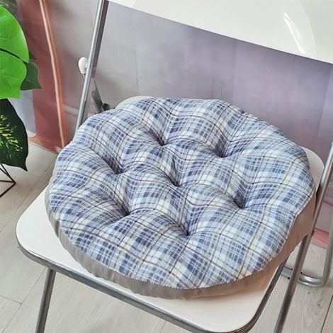 Tatami - Tapis Rond Épais - 40 cm - Imprimé Carreaux - Pour Intérieur - Siège ou Décoration - 1 Pièce (1/5)