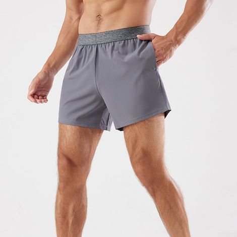 Men's quick-drying sports shorts - Lightweight and breathable sports shorts with pockets - Black (1/5)