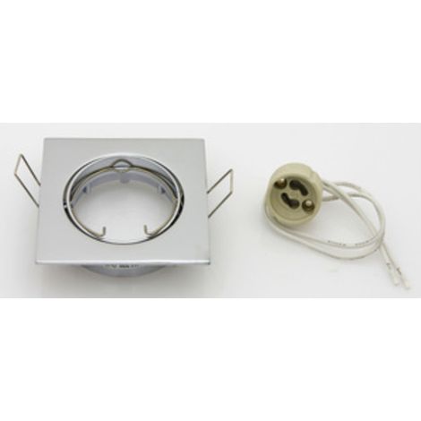 FARETTO QUADRATO INCAS ORIENTAB LED GU10 CROMO- 10,0 pz