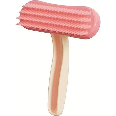 Brosse de toilettage en silicone pour animaux, à poils doux et tête en forme de cœur — Brosse de massage pour petits animaux