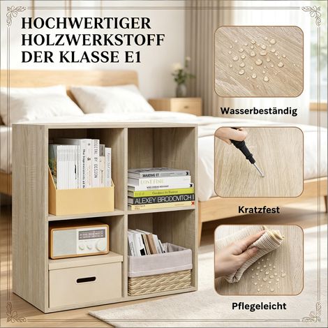 Étagère de rangement compacte, bibliothèque cube design, meuble d'exposition, buffet pour salle à manger, armoire de bureau ouverte, bibliothèque verticale (livres uniquement) (1/5)