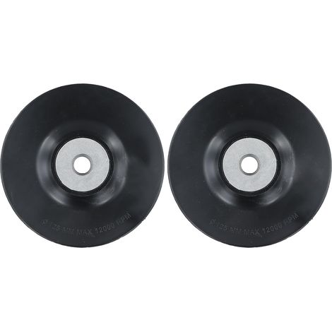 2 x Sanding Plate 125 mm Disc Grinder for Wood, Metal and Plastic Wood Disc Grinder 125 Compatible with Sanders and Grinders with an Inner Diameter of 14 mm (1/5)