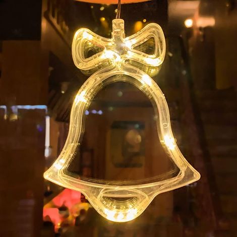 Lustre LED de Noël Barley avec lumières LED changeantes de couleur, décoration de fête pour fenêtre (cloche) (1/4)