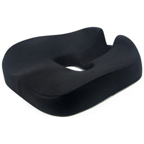 Coussin de siège ergonomique en mousse à mémoire de forme, antidérapant et respirant, pour chaise de bureau, voiture, 47 x 46 x 13/6 cm