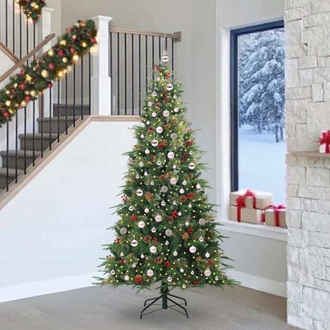 Künstlicher klappbarer Weihnachtsbaum Grün 240 cm PE und PVC (1/5)