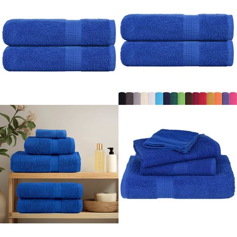 vidaXL Handtücher 2 Stk. Blau 50x100 cm 360 g/m² 100% Baumwolle (1/5)