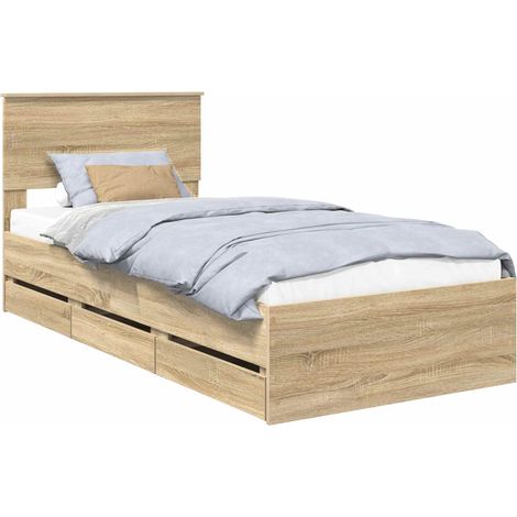 Maison Exclusive - Bettrahmen Sonoma-Eiche 100 x 200 cm Ingenieur