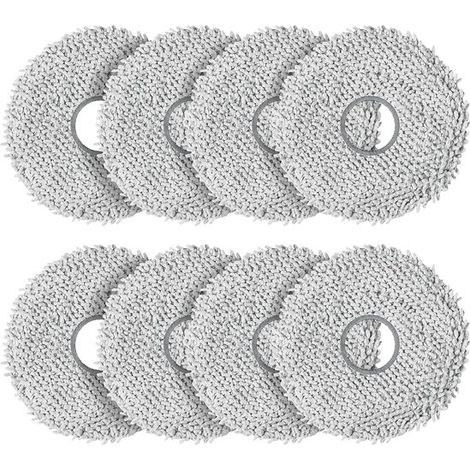 Ensemble de 8 chiffons de nettoyage de rechange et d'un patin de nettoyage rotatif pour aspirateur robot Eureka J15 Pro Ultra (1/4)