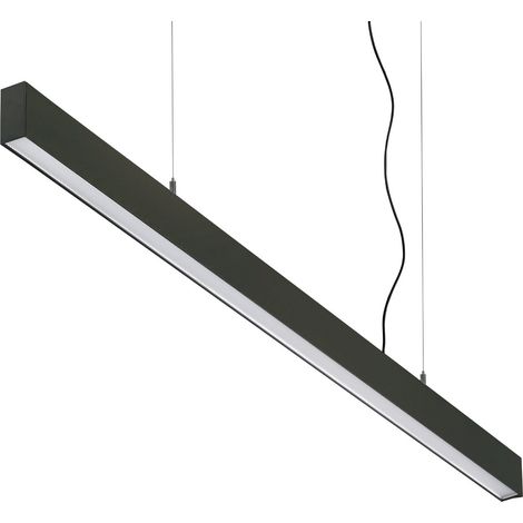 Ideal Lux Sospensione Moderna OFFICE 1 luce LED integrato nero metallo