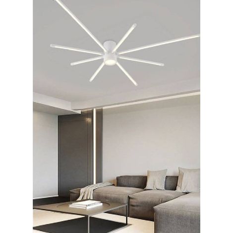 TRADE SHOP - Lampadario Soffitto Led 43w Plafoniera Moderna Bianco Luce 6500k 3000k 4000k Pn-27b - -Bianco Caldo      -