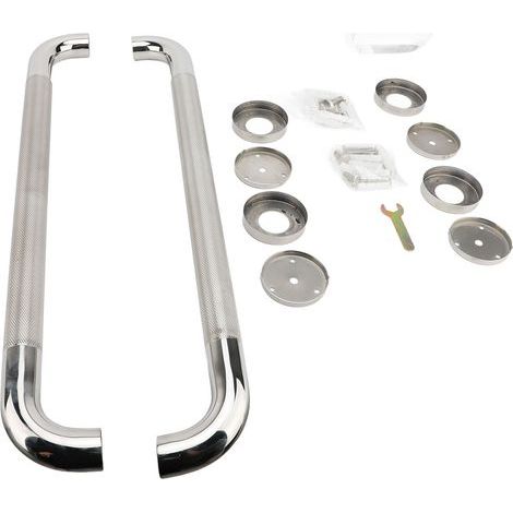 2 pièces barres d'appui pour baignoires et douches 304 en acier inoxydable antidérapant poignée de sécurité de salle de bain personnes âgées handicapées 60 cm/23,6 pouces (1/2)