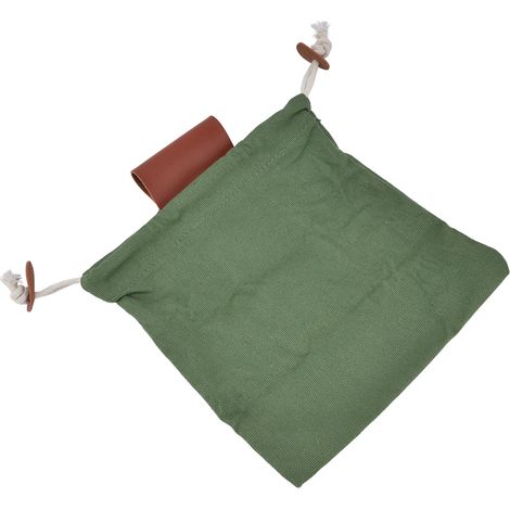 Sac à cueillette de fruits à porter à la taille, en toile PU, pliable, gain de place, vert militaire, vert militaire (1/5)