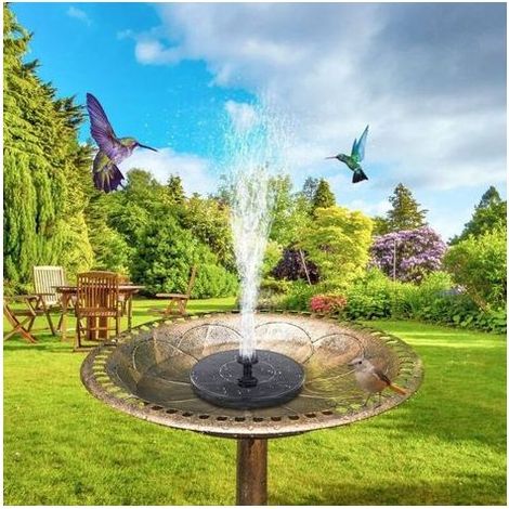 Garden FutureFontaine Solaire, Pompe à Eau Solaire Aucun Plantes Batterie ou Electricité pour Bassin / Piscine / Décoration de Jardin 16cm (1/4)