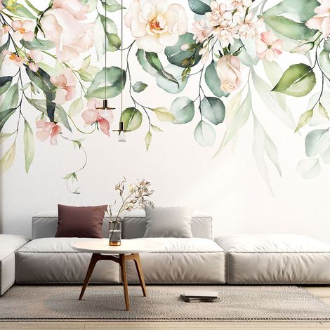 Papier peint panoramique - Fleurs - 130 cm x 98 cm (1/4)