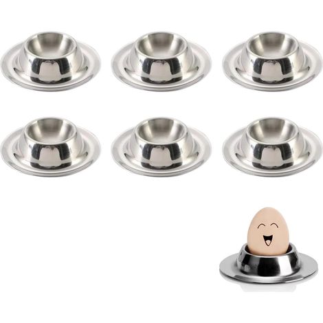 Ensemble universel de coquetiers en acier inoxydable, ustensiles de cuisine empilables pour coquetiers (lot de 7) (1/5)
