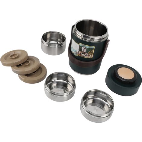Boîte alimentaire isotherme en acier inoxydable grande capacité (2000 ml) - Boîte à lunch portable isotherme en acier inoxydable pour étudiants et adultes (1/5)