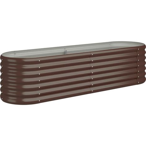 Maison Exclusive - Letto Giardino Acciaio Zincato 152x40x36cm Marrone (1/5)