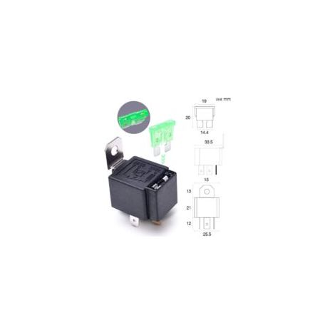 6-teiliger 12V 30A Sicherungs-Relais-Schalterkabelbaum mit ATO/ATC-Flachsicherungen, 5-poligen SPST-Kfz-Elektrorelais und robusten 14 AWG-Kabeln – Crezuo