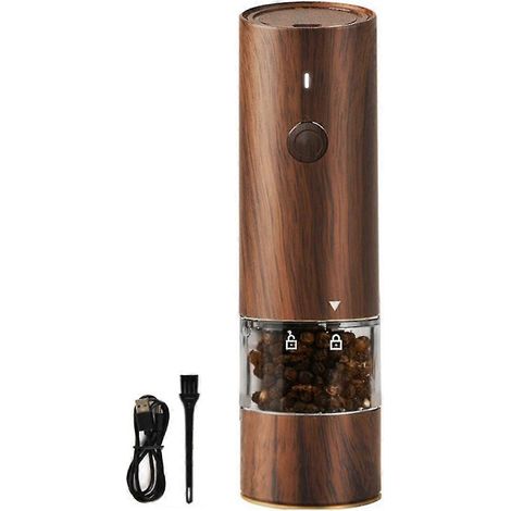Moulin à sel et à poivre électrique rechargeable par USB, automatique, idéal pour la cuisine. (1/4)