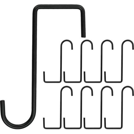 Lot de 8 crochets de jardin de 15 2 cm crochets de clôture intérieur/extérieur paniers suspendus pour clôture supports Blanc (1/5)