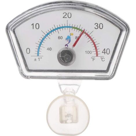 0-40 degrés Celsius Pointeur de thermomètre pour reptiles d'aquarium , ventouse de plongée pour aquarium avec cadran de température, à la mode, pratique et professionnel (1/3)