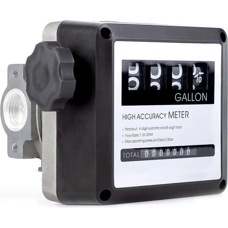 Compteur de débit de charbon mécanique modifiable et réinitialisable, raccord de 30 cm (1 pied), pour systèmes de distribution de charbon, multicolore (1/5)