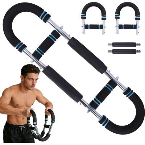 Twister Armtrainer, Appareil de Musculation Réglable (18KG-50KG), Portable Barre de Torsion avec Design Amovible, Entraînement Complet des Pectoraux, Bras et Avant-Bras à la Maison (1/5)