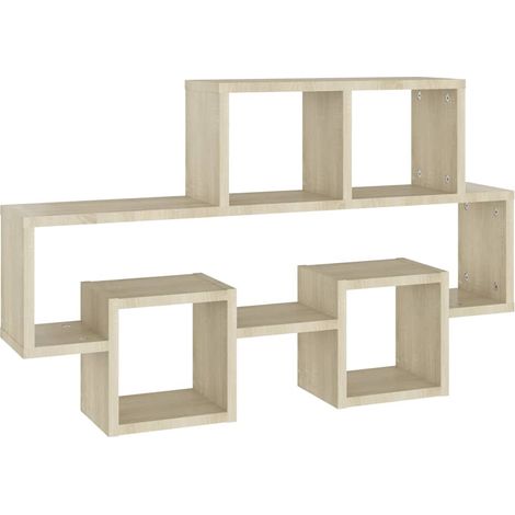vidaXL Scaffale Parete Auto Rovere Sonoma 82x15x51cm Legno Multistrato