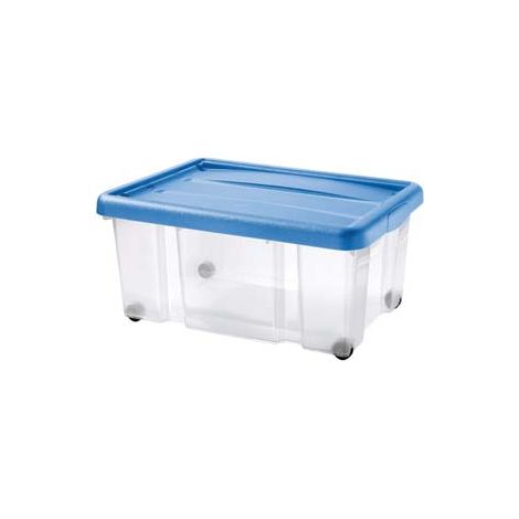 CONTENITORE PUZZLE BOX CON COPERCHIO A SCATTO E RUOTE- - cm.60,5x40x27,3h. lt.43 - 6 pezzi TONTARELLI