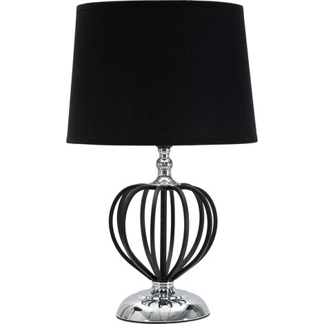Lámpara de Mesa Bundi, Requiere 1 Bombilla, Pantalla, Soporte e27, Negro
