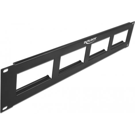 Delock panel de conexiones Easy 45 19 4 x 90,5 x 45,2 mm, 2U, negro