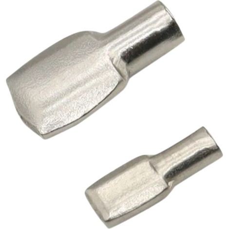 Regalträger – 5 mm – Flaches Ende – Verzinkter Stahl – Silber – Zur Befestigung von Regalböden – 100er-Packung (1/5)